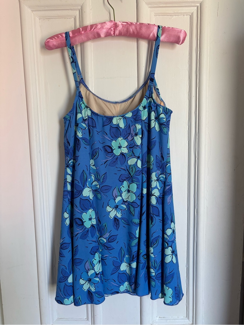 Vintage L.L. Bean Blue Floral Swim Dress - Picture 2 of 11